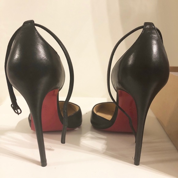 Christian Louboutin Shoes - Black uptown 100mm ankle strap